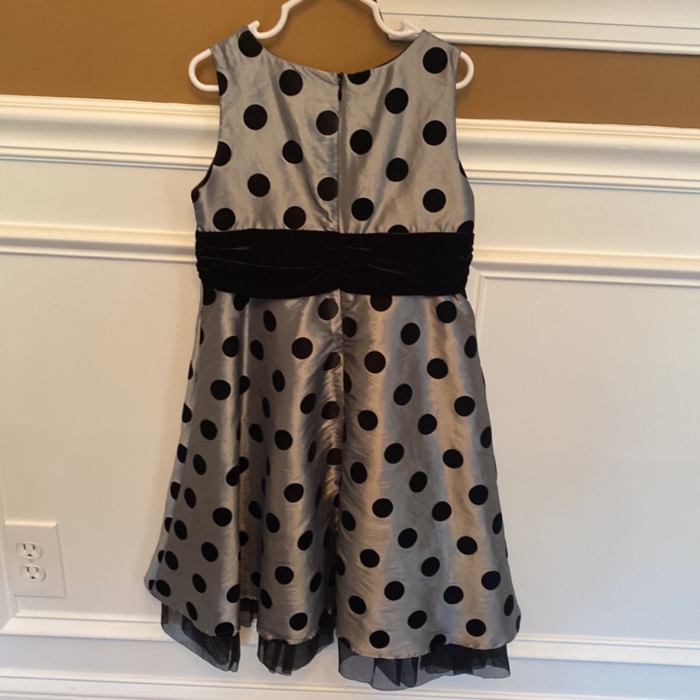 Charter Club LIKE NEW beautiful, gray & black metallic shiny girls dress - Sz 6 - Picture 7 of 16